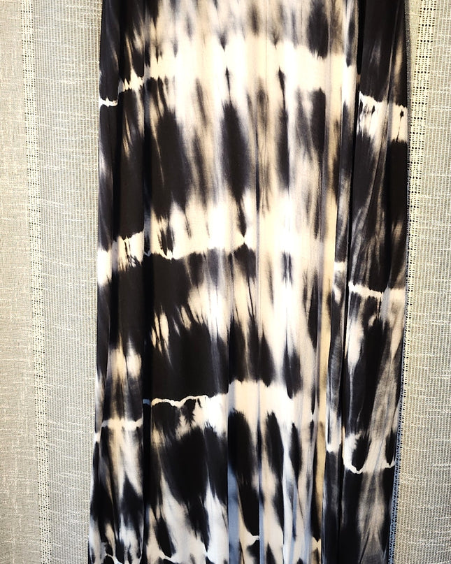 a.n.a. A New Approach Black Tie Dye Maxi Skirt with Fold Down Waistband