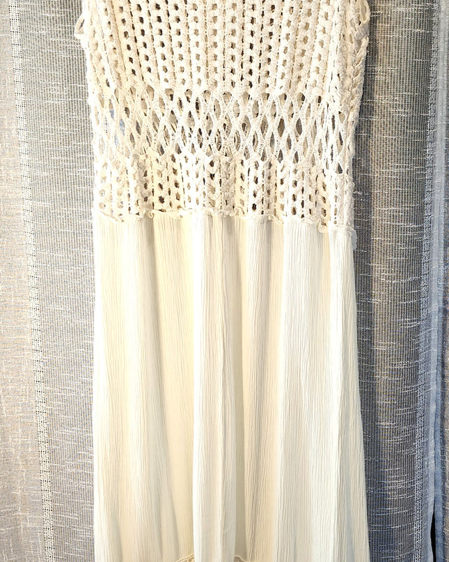 Est. 1946 Sheer Crochet & Gauze Boho Maxi Sundress