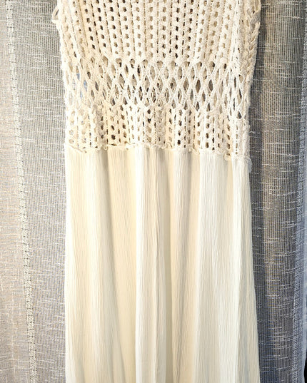 Est. 1946 Sheer Crochet & Gauze Boho Maxi Sundress