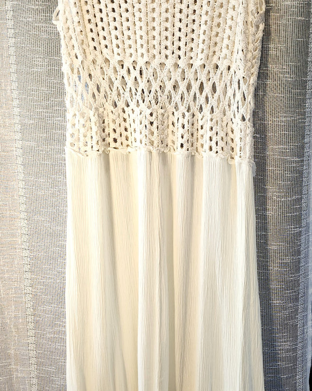 Est. 1946 Sheer Crochet & Gauze Boho Maxi Sundress