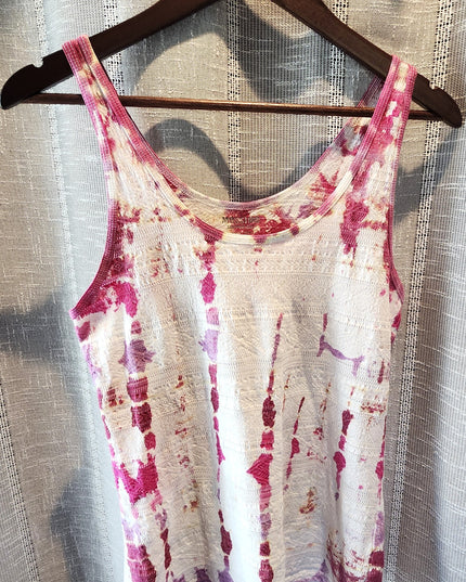 Vintage Y2k Mossimo Supply Co. Vibrant Splatter Tie-Dye Design Tank Top