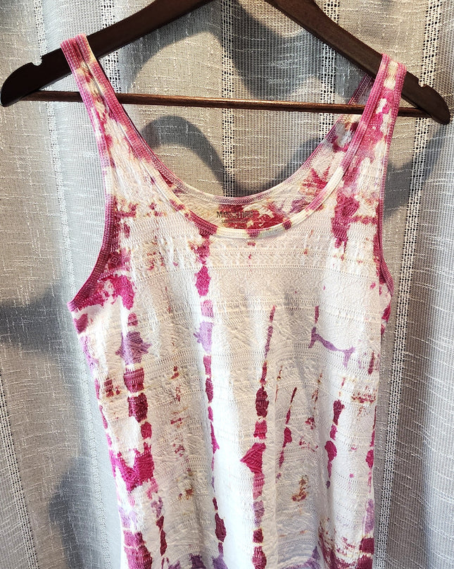 Vintage Y2k Mossimo Supply Co. Vibrant Splatter Tie-Dye Design Tank Top
