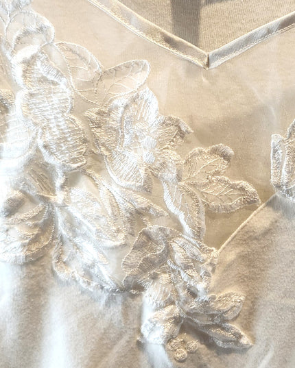 Vintage Victoria's Secret Bridal Lingerie Embroidered Mesh Cami Tank Top