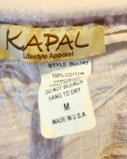 Kapal Art From Bali Handcrafted Light Pink Cotton Gauze Tiered Mini Beach Swim Skirt