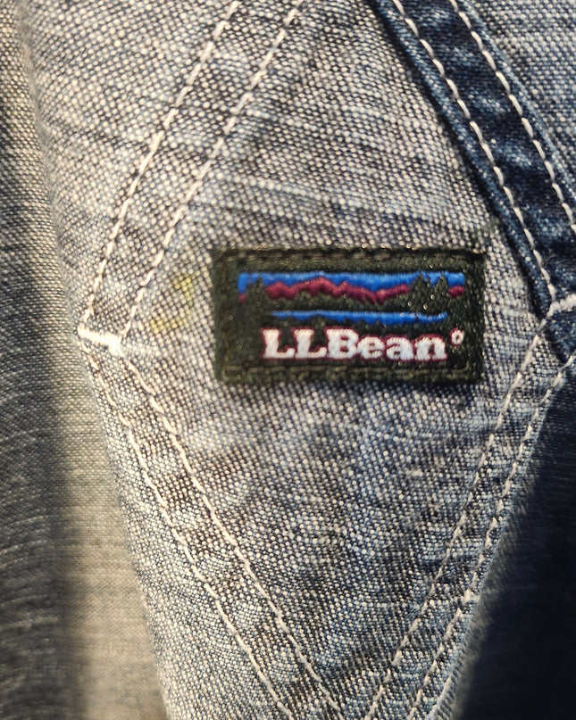 Vintage 90s L.L. Bean Floral Corduroy Patchwork Overalls Girl's LG (Fits Women's XXS/XS/S)