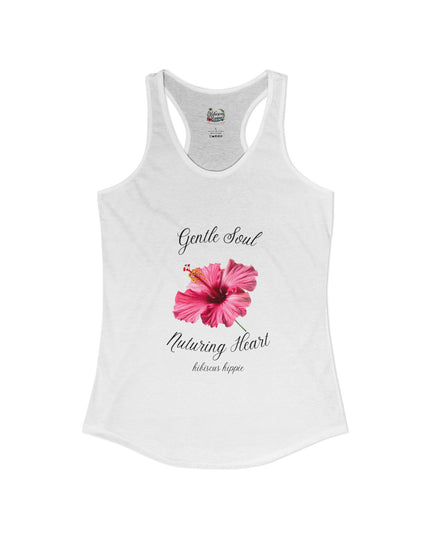 "Dress the Way Your Soul Feels" Gentle Soul Nurturing Heart Racerback Tank