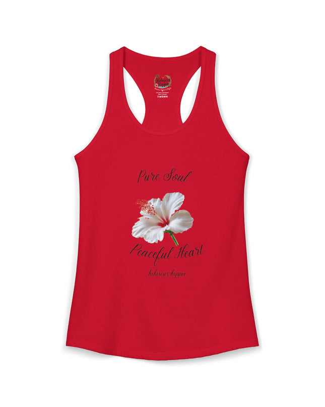 "Dress the Way Your Soul Feels" Pure Soul Peaceful Heart Racerback Tank