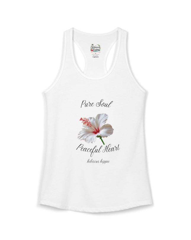 "Dress the Way Your Soul Feels" Pure Soul Peaceful Heart Racerback Tank