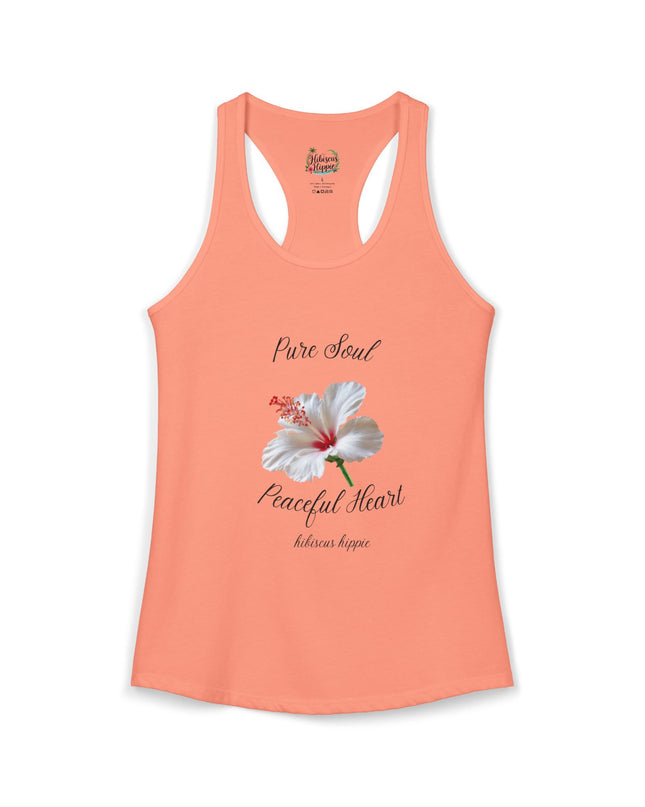 "Dress the Way Your Soul Feels" Pure Soul Peaceful Heart Racerback Tank