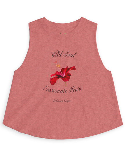 Wild Soul Passionate Heart Crop Top — Floral Graphic Women's Tank