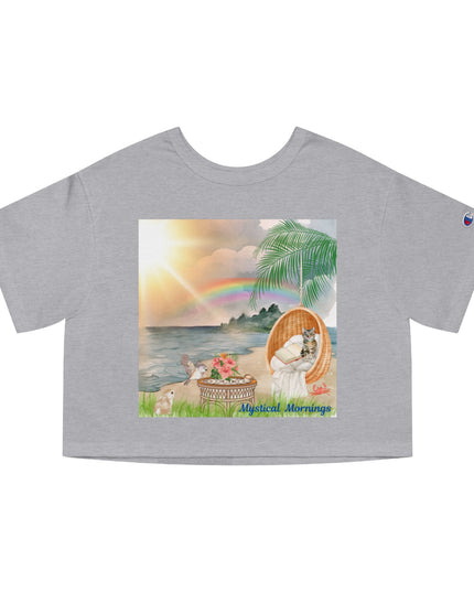 Hibiscus Hippie Designed Mystical Morning Beach Crop Tee