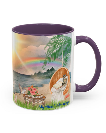 Hibiscus Hippie Designed Mystical Mornings Accent Coffee Mug (11, 15oz)
