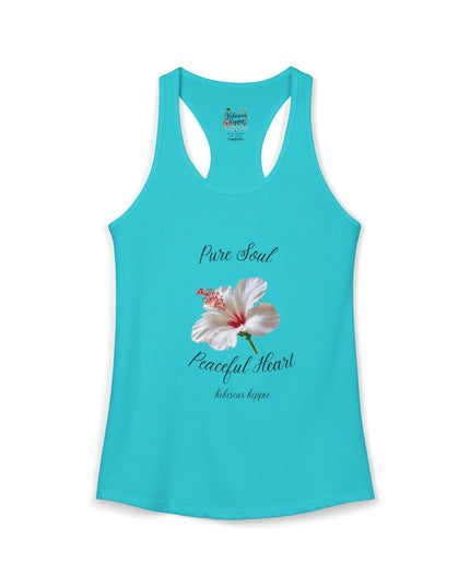 "Dress the Way Your Soul Feels" Pure Soul Peaceful Heart Racerback Tank