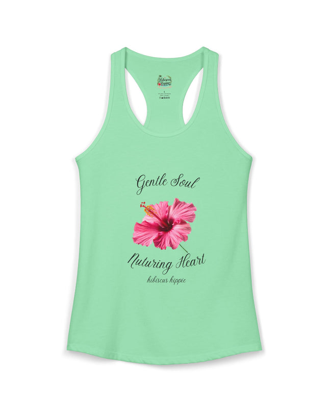 "Dress the Way Your Soul Feels" Gentle Soul Nurturing Heart Racerback Tank
