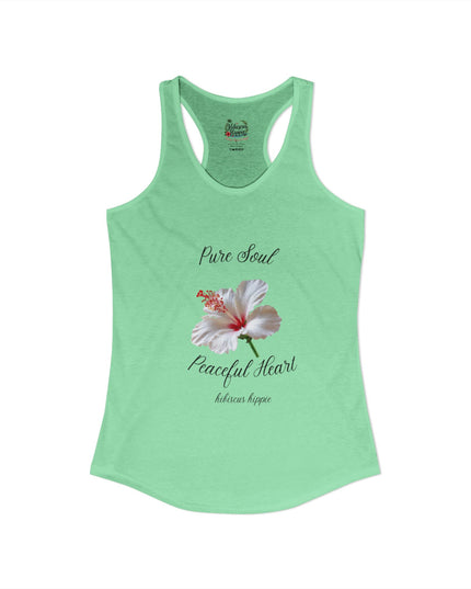 "Dress the Way Your Soul Feels" Pure Soul Peaceful Heart Racerback Tank