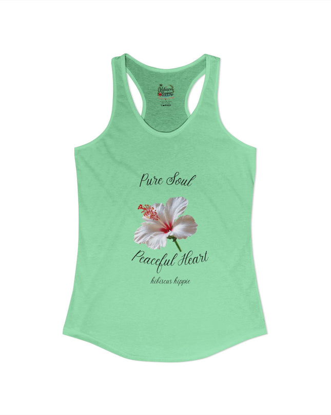 "Dress the Way Your Soul Feels" Pure Soul Peaceful Heart Racerback Tank