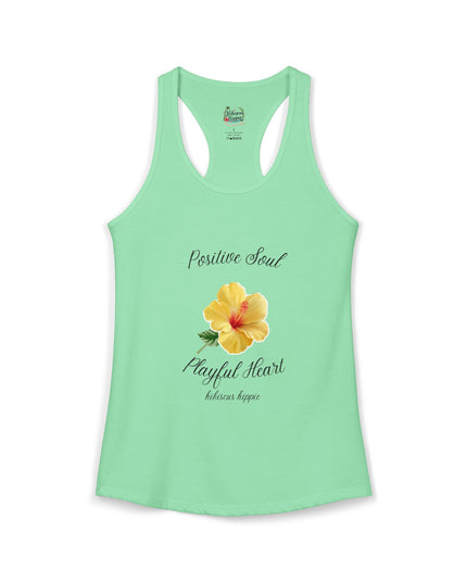 "Dress the Way Your Soul Feels" Positive Soul Playful Heart Racerback Tank