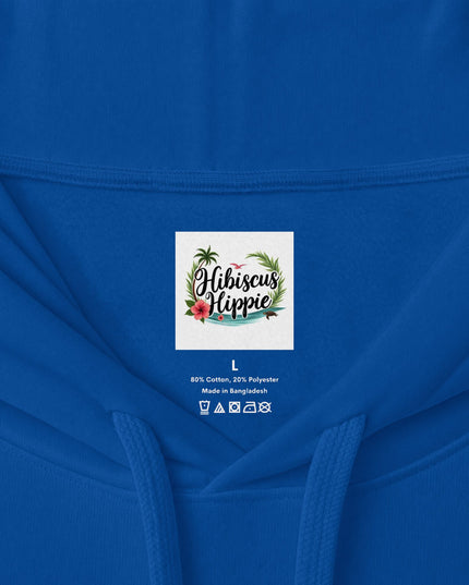 Hibiscus Hippie Designed Paradise Palm Hoodie — "Peace Love & Paradise" - Melbourne Beach Florida Sunrise Pullover