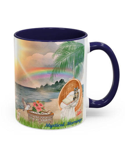 Hibiscus Hippie Designed Mystical Mornings Accent Coffee Mug (11, 15oz)