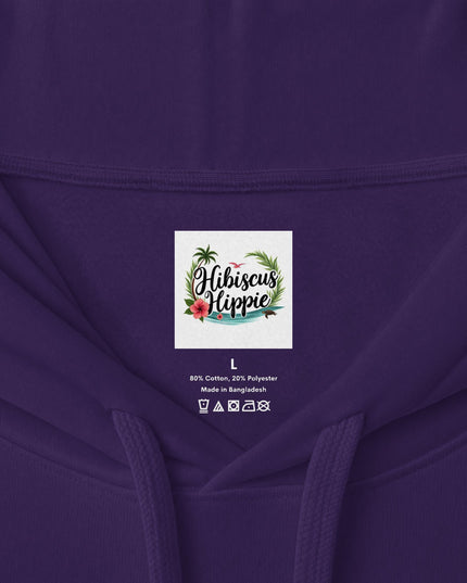 Hibiscus Hippie Designed Paradise Palm Hoodie — "Peace Love & Paradise" - Melbourne Beach Florida Sunrise Pullover