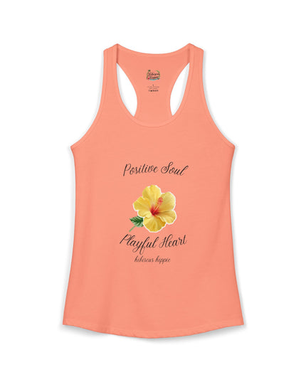 "Dress the Way Your Soul Feels" Positive Soul Playful Heart Racerback Tank