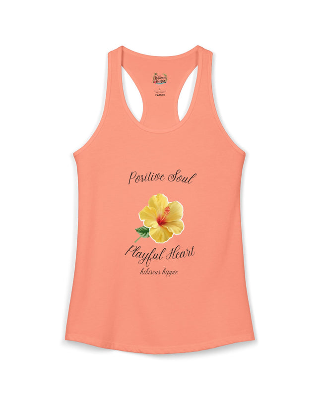 "Dress the Way Your Soul Feels" Positive Soul Playful Heart Racerback Tank