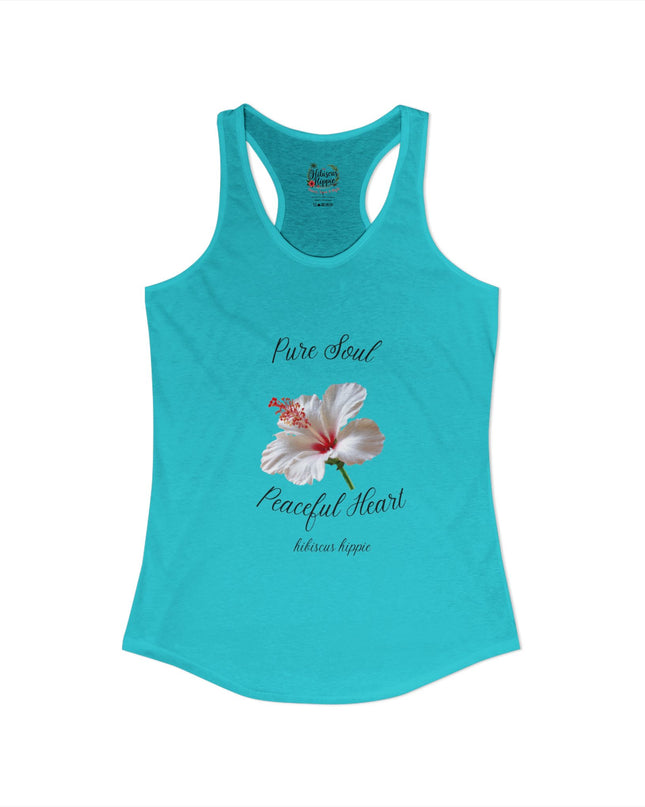 "Dress the Way Your Soul Feels" Pure Soul Peaceful Heart Racerback Tank