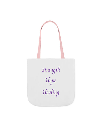 Domestic Violence Survivor Tote Bag | Teal and Purple Ribbon Butterfly Canvas Shopping Bag | Abuse Survivor Gift, Transformation in Progress Everyday Carrying Bag, Empowering Healing Reusable Grocery Bag