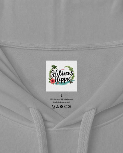 Hibiscus Hippie Designed Paradise Palm Hoodie — "Peace Love & Paradise" - Melbourne Beach Florida Sunrise Pullover
