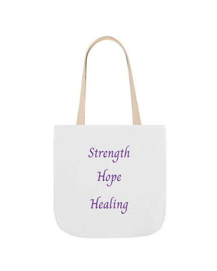 Domestic Violence Survivor Tote Bag | Teal and Purple Ribbon Butterfly Canvas Shopping Bag | Abuse Survivor Gift, Transformation in Progress Everyday Carrying Bag, Empowering Healing Reusable Grocery Bag