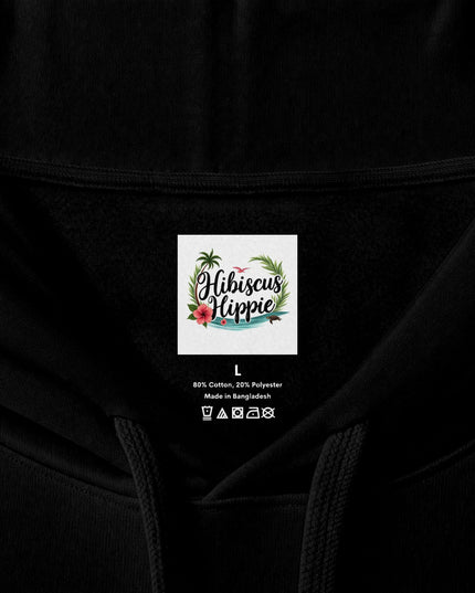 Hibiscus Hippie Designed Paradise Palm Hoodie — "Peace Love & Paradise" - Melbourne Beach Florida Sunrise Pullover