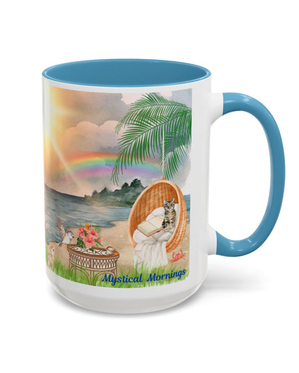 Hibiscus Hippie Designed Mystical Mornings Accent Coffee Mug (11, 15oz)