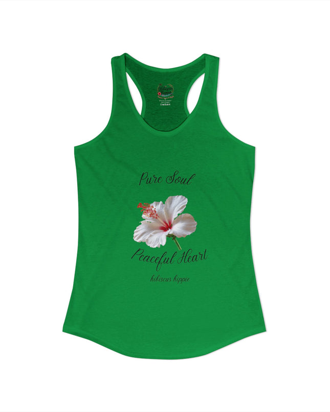 "Dress the Way Your Soul Feels" Pure Soul Peaceful Heart Racerback Tank