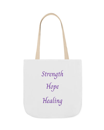 Domestic Violence Survivor Tote Bag | Teal and Purple Ribbon Butterfly Canvas Shopping Bag | Abuse Survivor Gift, Transformation in Progress Everyday Carrying Bag, Empowering Healing Reusable Grocery Bag