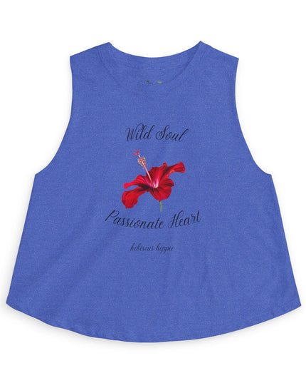 Wild Soul Passionate Heart Crop Top — Floral Graphic Women's Tank