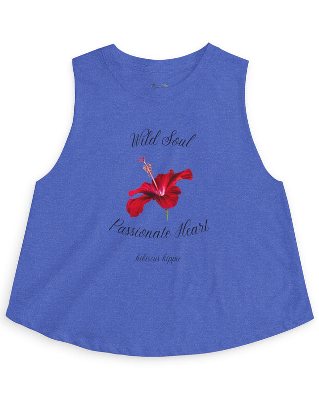 Wild Soul Passionate Heart Crop Top — Floral Graphic Women's Tank