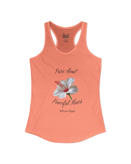 "Dress the Way Your Soul Feels" Pure Soul Peaceful Heart Racerback Tank