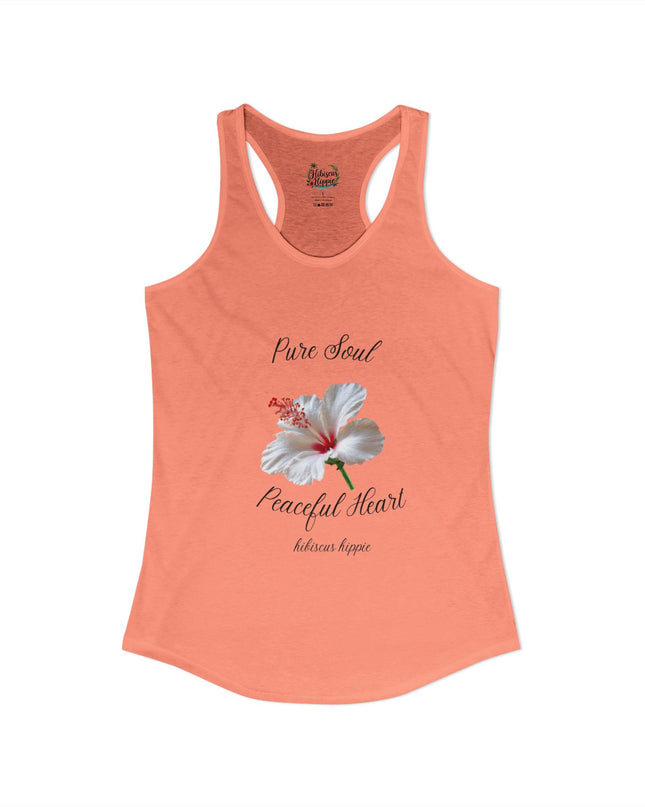 "Dress the Way Your Soul Feels" Pure Soul Peaceful Heart Racerback Tank