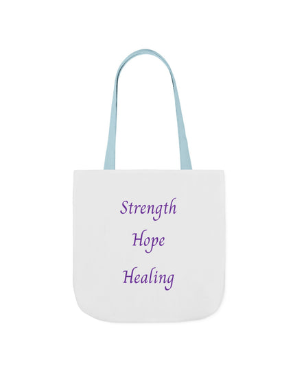 Domestic Violence Survivor Tote Bag | Teal and Purple Ribbon Butterfly Canvas Shopping Bag | Abuse Survivor Gift, Transformation in Progress Everyday Carrying Bag, Empowering Healing Reusable Grocery Bag