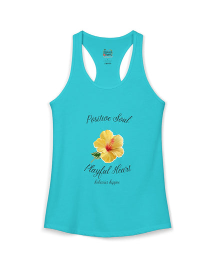 "Dress the Way Your Soul Feels" Positive Soul Playful Heart Racerback Tank