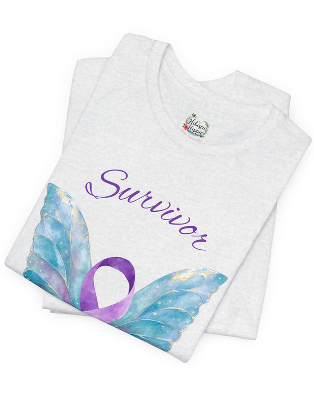 Domestic Violence Awareness Shirt | Survivor Teal and Purple Ribbon Butterfly Tee | Abuse Survivor Gift, Transformation in Progress Graphic T-Shirt, Empowering Healing Support Clothing