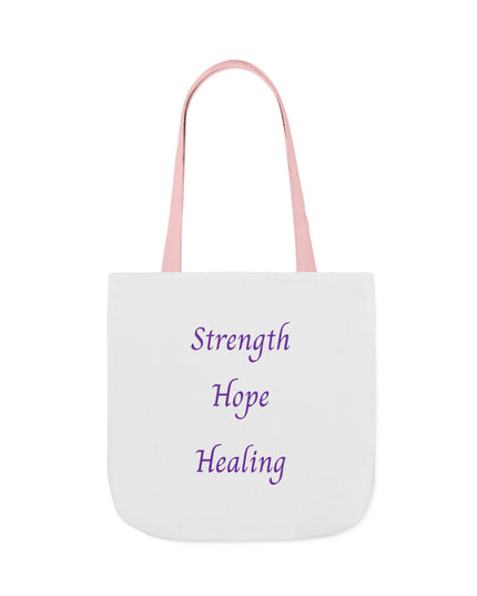 Domestic Violence Survivor Tote Bag | Teal and Purple Ribbon Butterfly Canvas Shopping Bag | Abuse Survivor Gift, Transformation in Progress Everyday Carrying Bag, Empowering Healing Reusable Grocery Bag