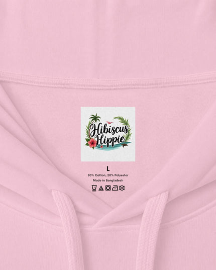 Hibiscus Hippie Designed Paradise Palm Hoodie — "Peace Love & Paradise" - Melbourne Beach Florida Sunrise Pullover