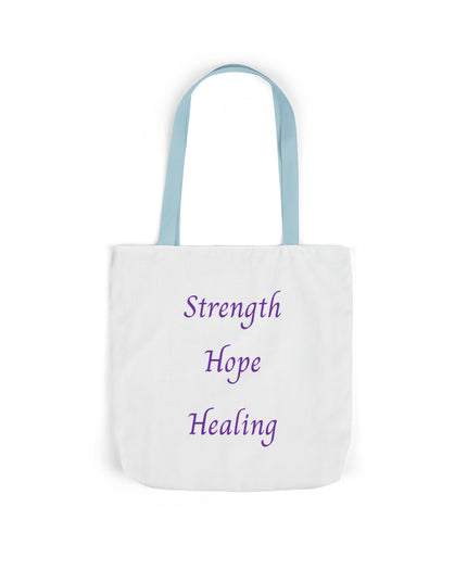 Domestic Violence Survivor Tote Bag | Teal and Purple Ribbon Butterfly Canvas Shopping Bag | Abuse Survivor Gift, Transformation in Progress Everyday Carrying Bag, Empowering Healing Reusable Grocery Bag