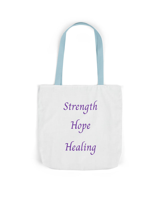 Domestic Violence Survivor Tote Bag | Teal and Purple Ribbon Butterfly Canvas Shopping Bag | Abuse Survivor Gift, Transformation in Progress Everyday Carrying Bag, Empowering Healing Reusable Grocery Bag