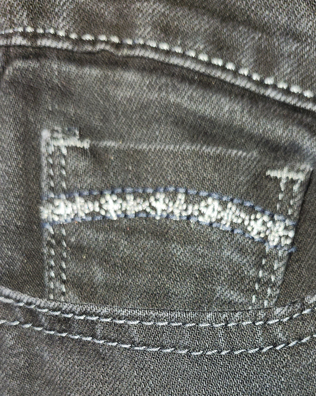 Levi's Black Mid-Rise Skinny Jeans with Silver Trim
