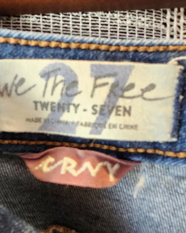 We the Free Curvy High Rise Boho Back Lace Up Flare Jeans