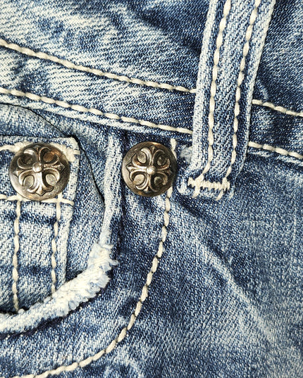 Miss Me Vintage Y2k Bling Wings Embellished Jean Capris