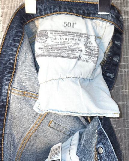 Levi's Button Fly 501 Frayed Jean Shorts