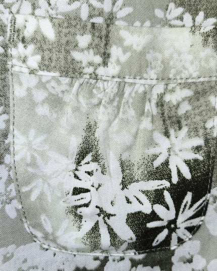 Erika Green Vintage Blouse with White Flowers